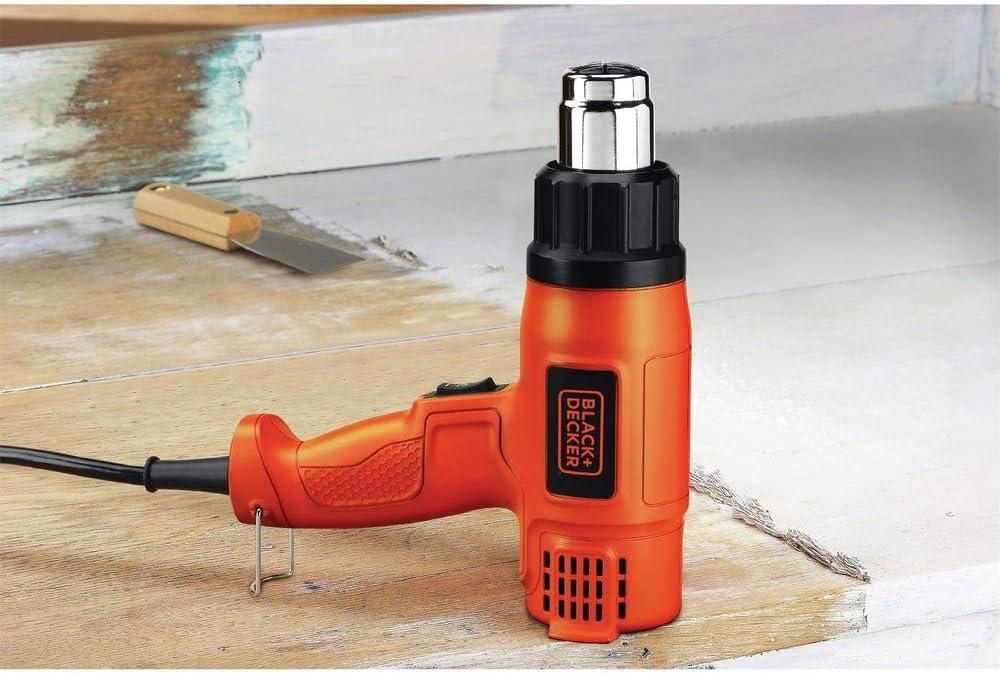 BLACK+DECKER HG1300 1350 W 120 V Corded Heat Gun, with 2 Temperature Settings, Orange