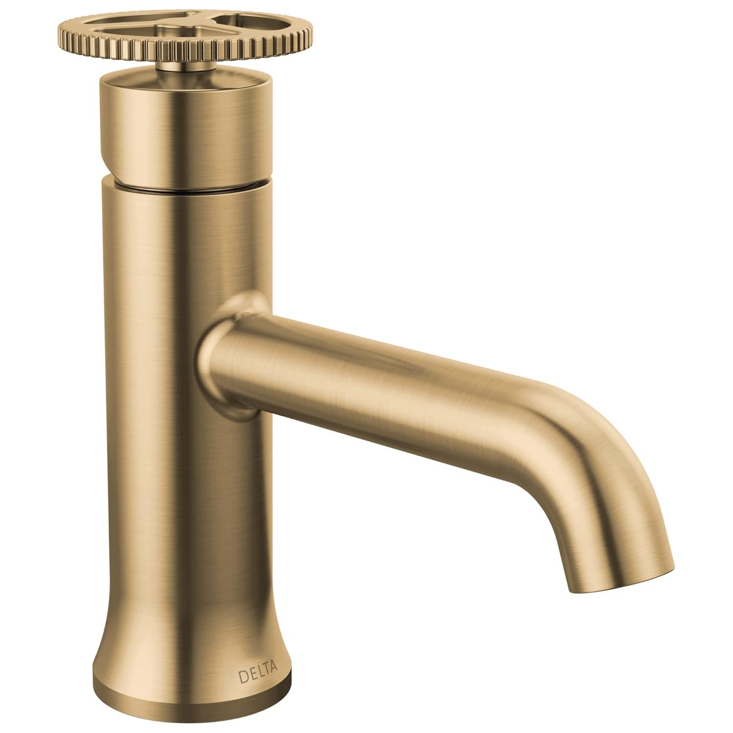 Trinsic Single Hole Bathroom Faucet with Wheel Handle, Single Handle Bathroom Sink Faucet