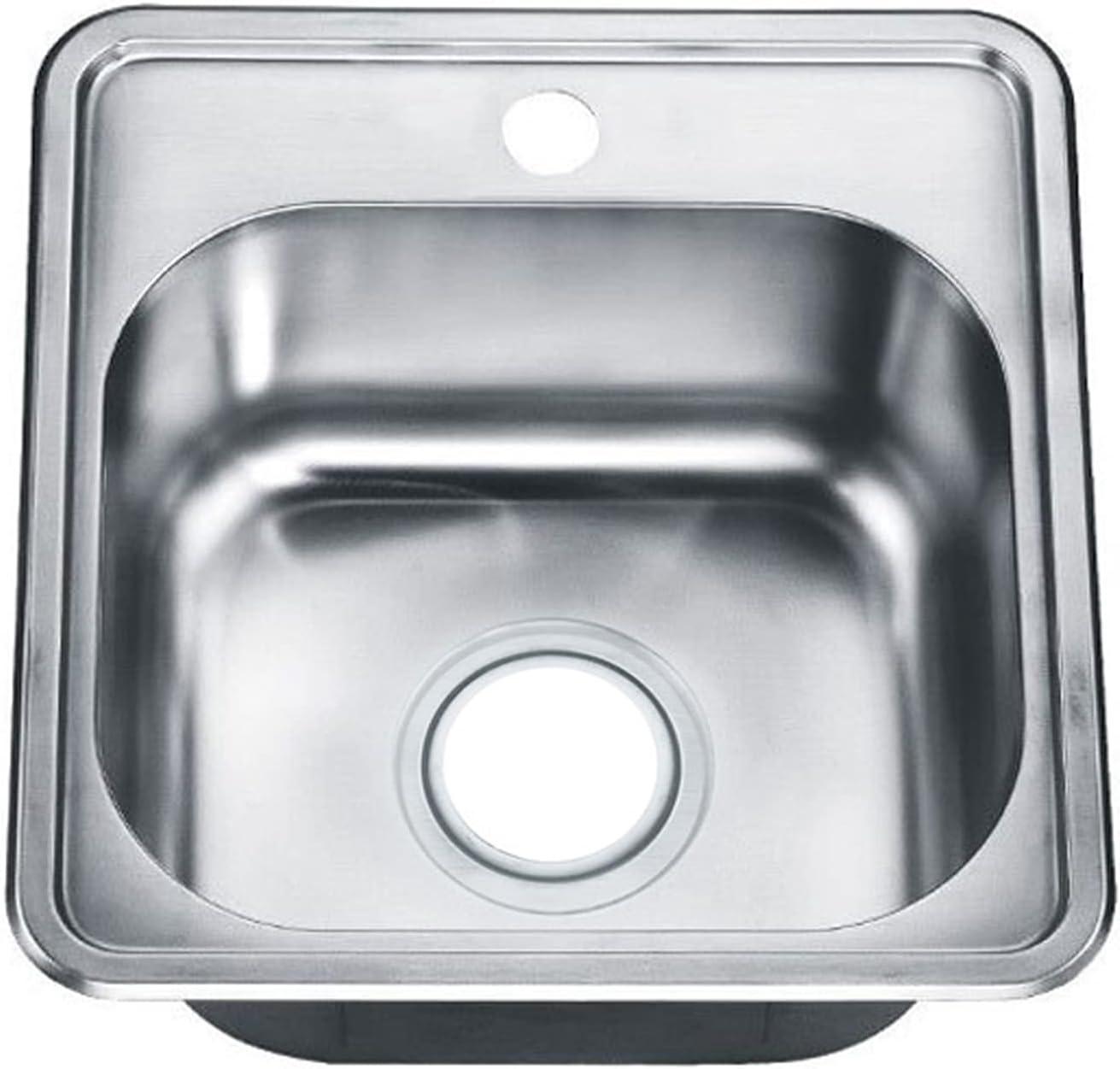 Craftsmen Series 15'' L Drop-In Single Bowl Stainless Steel Kitchen Sink