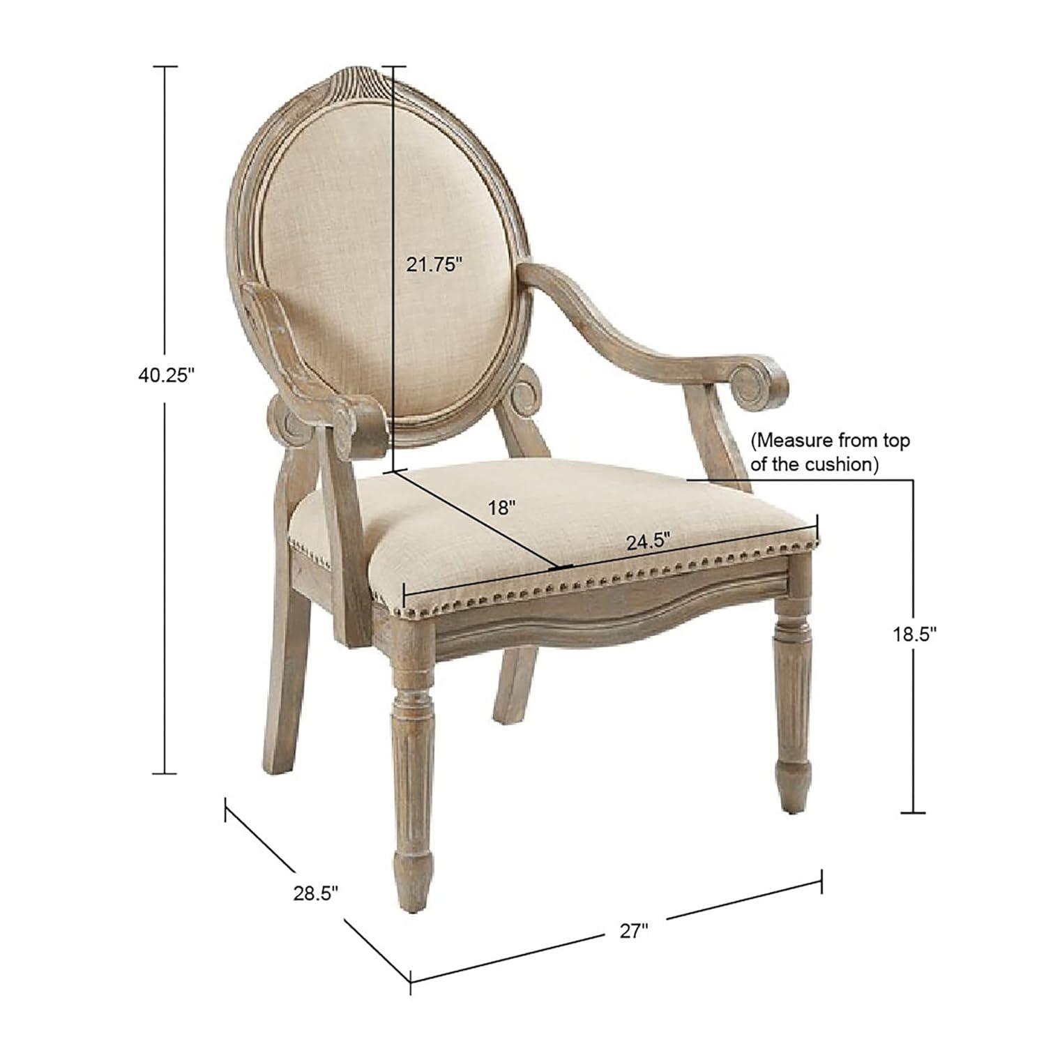 Brentwood Traditional Exposed Wood Armchair