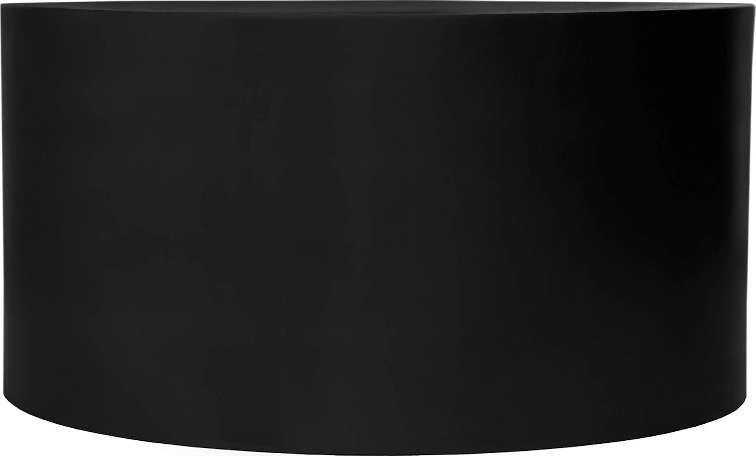 Matte Black Round Metal Cocktail Table