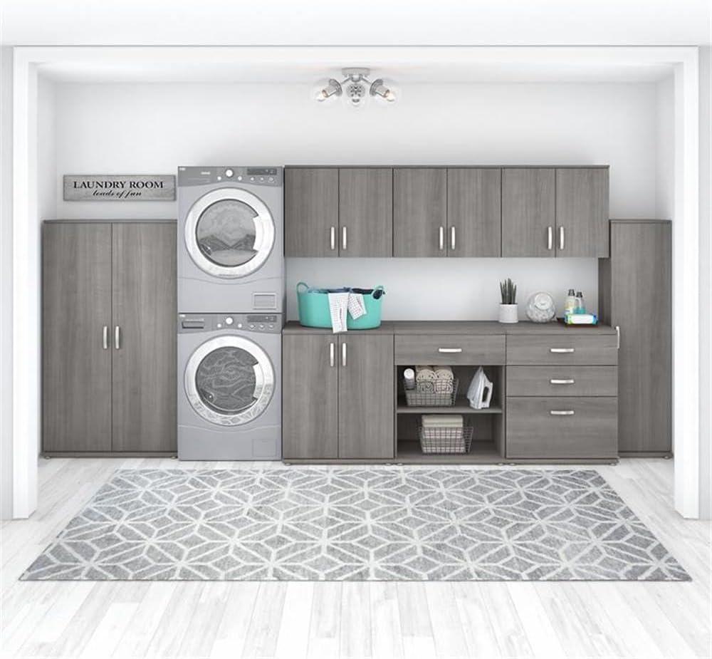 Bush Business Furniture Universal Laundry Room Storage Cabinet with Doors and Shelves
