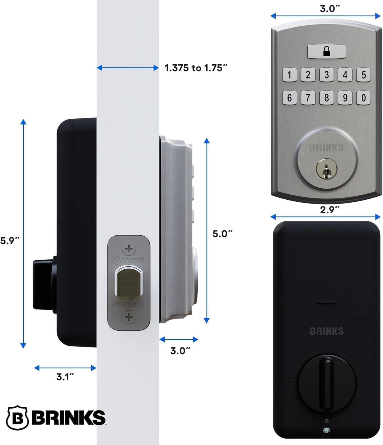 Satin Nickel Electronic Keypad Fingerprint Door Lock