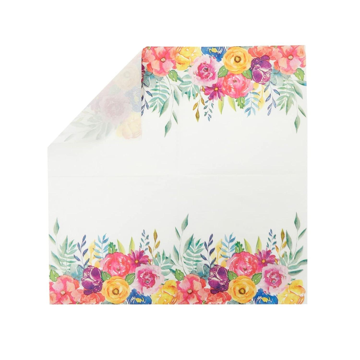 Juvale Juvale 144 Piece Flower Tea Party Supplies, Includes Disposable Floral Paper Plates, Napkins, Cups, Cutlery