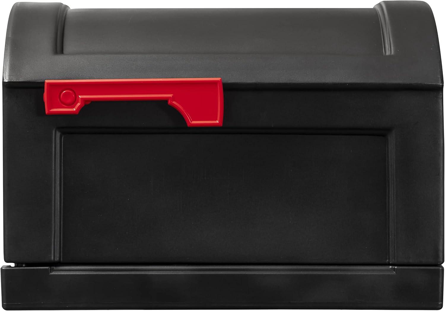 Onyx Black Extra Large Plastic Post-Mount Mailbox