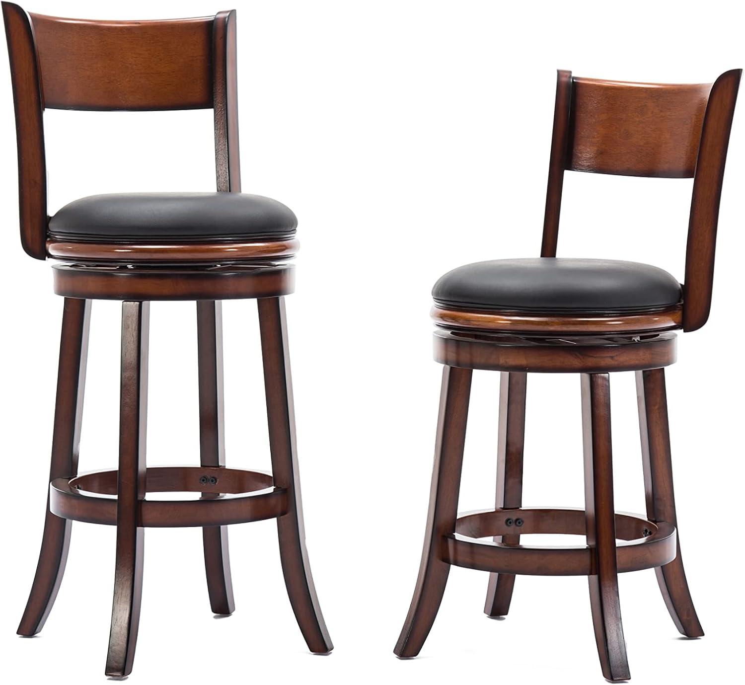 Palmetto Swivel Hardwood Counter Height Barstool Brandy - Boraam