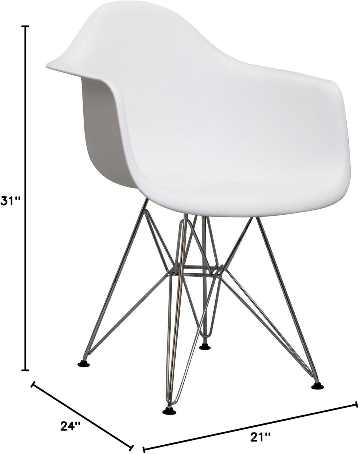 Modway Modway Plastic Dining Chair with Wire Base