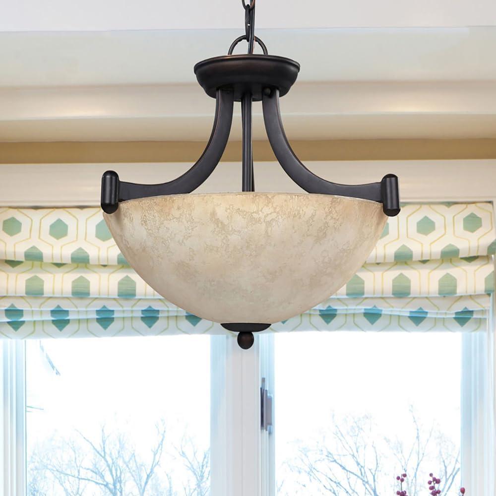 Canarm ICH375A03RA14 3 Light Warren Dual Large Pendant Light Fixture