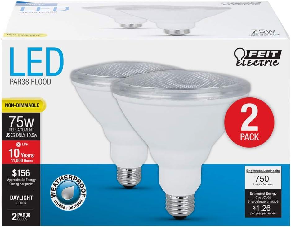 Feit Electric PAR38 E26 (Medium) LED Bulb Daylight 75 Watt Equivalence 2 pk