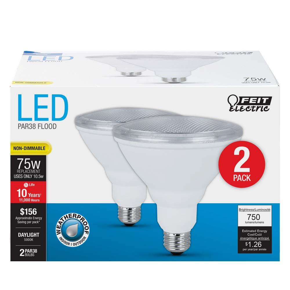 Feit Electric PAR38 E26 (Medium) LED Bulb Daylight 75 Watt Equivalence 2 pk