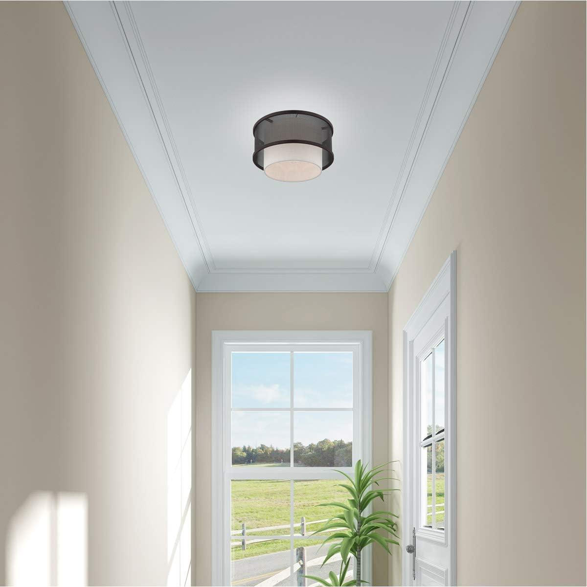Livex Lighting Braddock 1 - Light Flush Mount in  Bronze