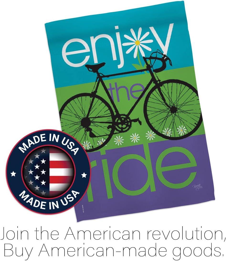 Breeze Decor 59040 Sports Bike Ride 2-Sided Impression Garden Flag - 13 x 18.5 in.