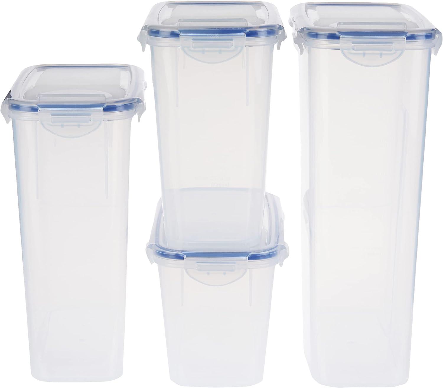 Clear BPA-Free Plastic Food Storage Container Set with Airtight Lids