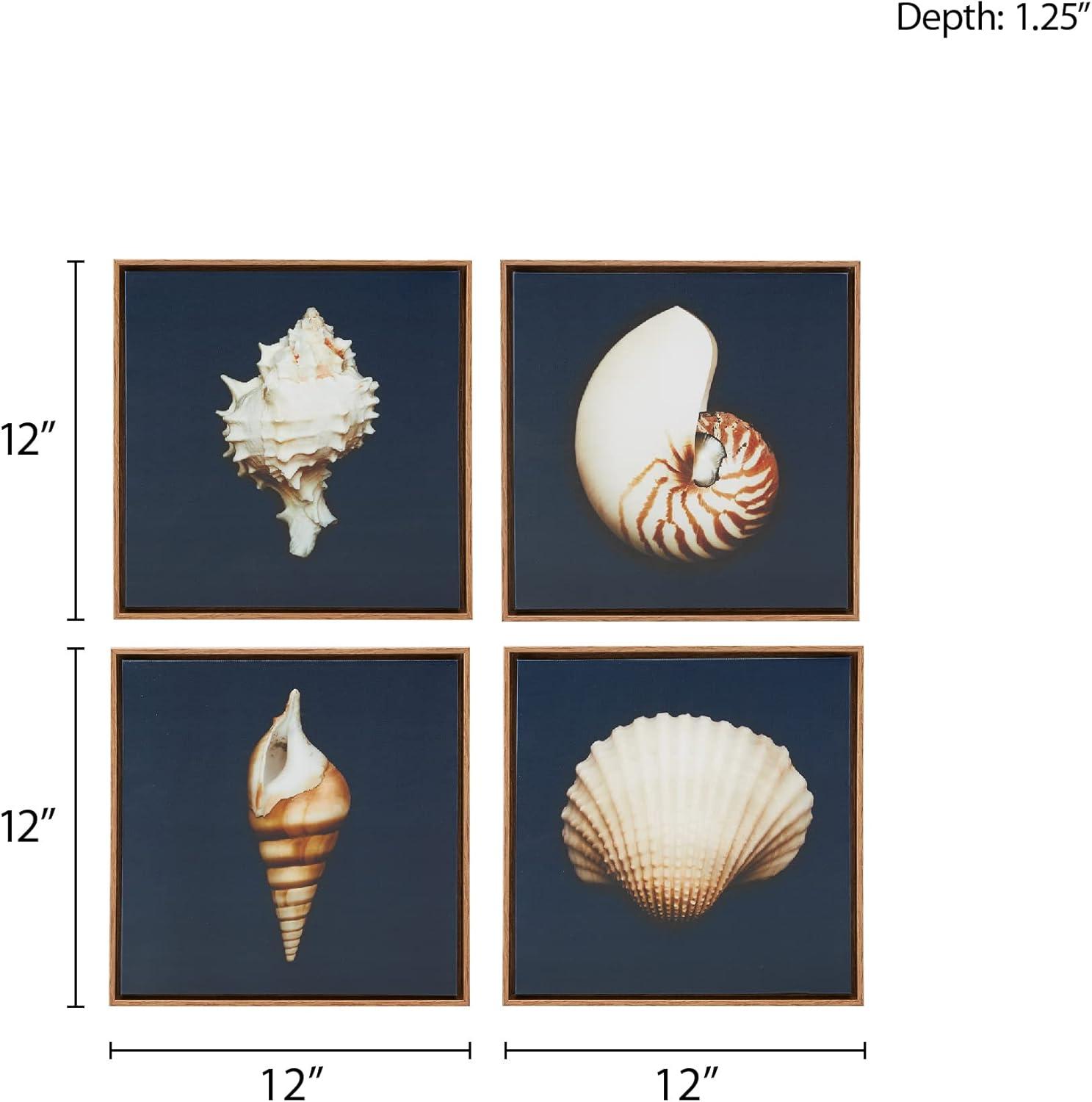 Highland Dunes " Ocean Seashells " by Julie Greenwood 4 - Pieces