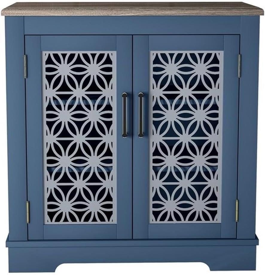 30 in. Storage Sideboard Buffet Accent Cabinet - Blue