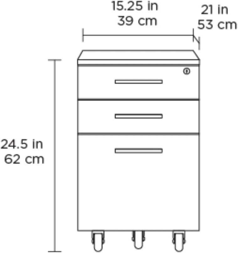 Sequel 20 15.25'' Wide 3 -Drawer Mobile File Cabinet