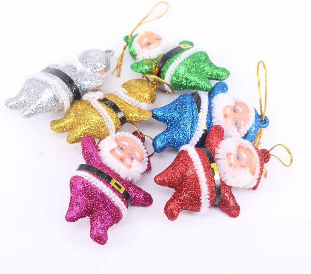 Clearance! 6Pcs Christmas Ornaments Gift, Cute Mini Santa Claus Style Christmas Tree Party Hanging Decorations for Christmas Home Decoration and Various Occasions