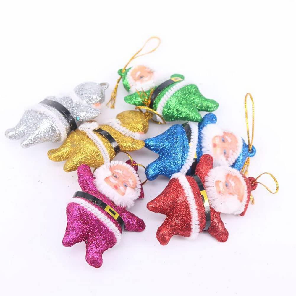 Clearance! 6Pcs Christmas Ornaments Gift, Cute Mini Santa Claus Style Christmas Tree Party Hanging Decorations for Christmas Home Decoration and Various Occasions