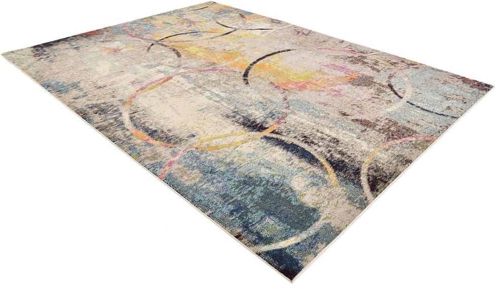 Unique Loom Chromatic Collection Area Rug - Imperial (9' x 12' 2" Rectangle Multi/Beige)