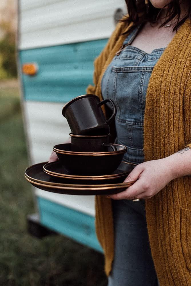 Barebones Enamelware Dining Collection - Charcoal