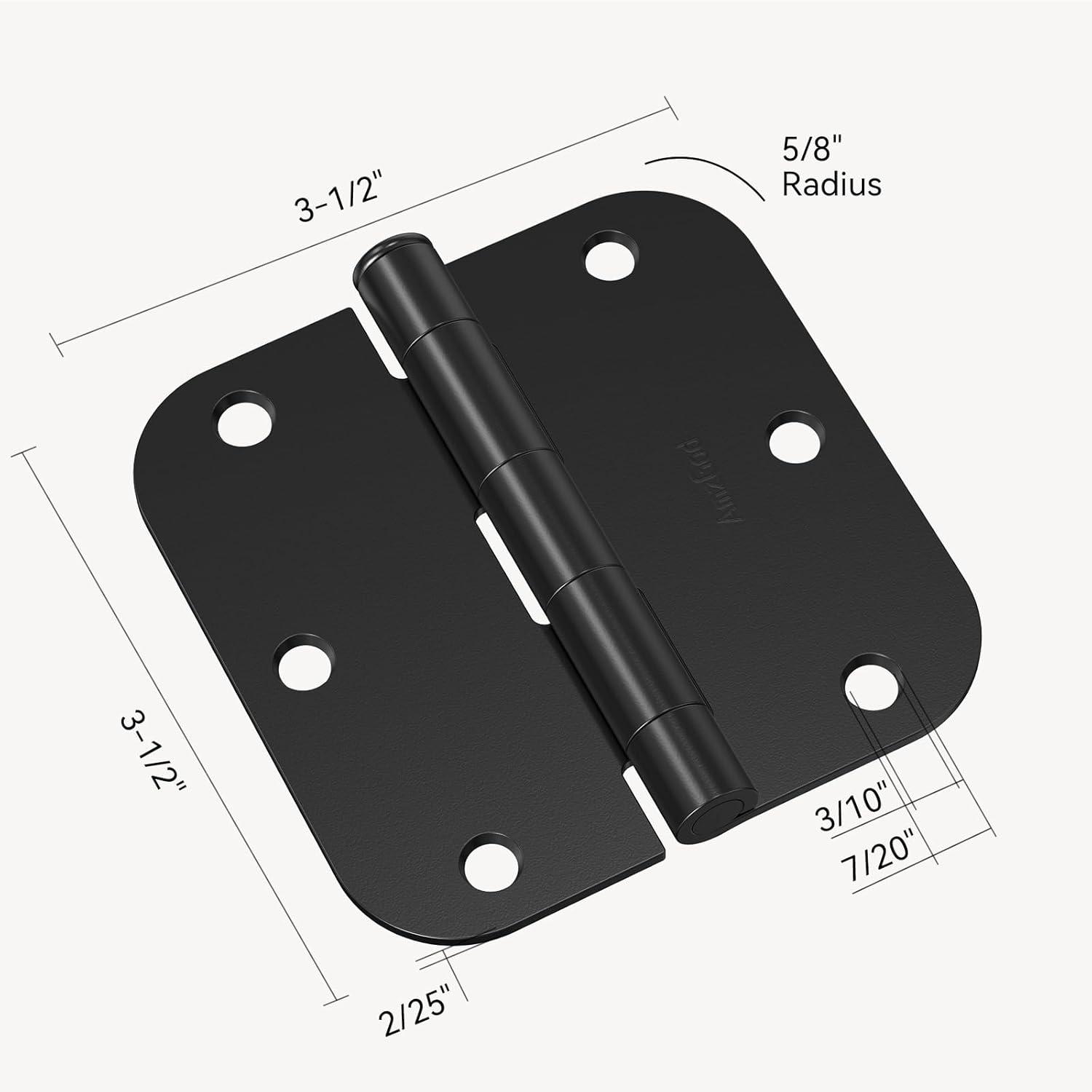 3.5" H × 3.5" W Butt/Ball Bearing Pair Door Hinges