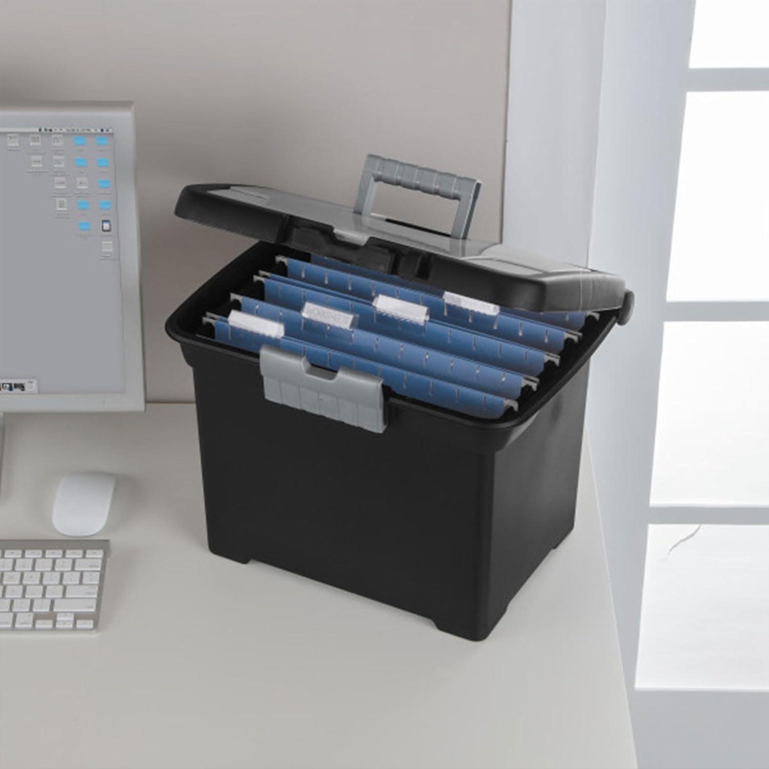 Sterilite Portable Lockable File Plastic Box Set (Set of 8)