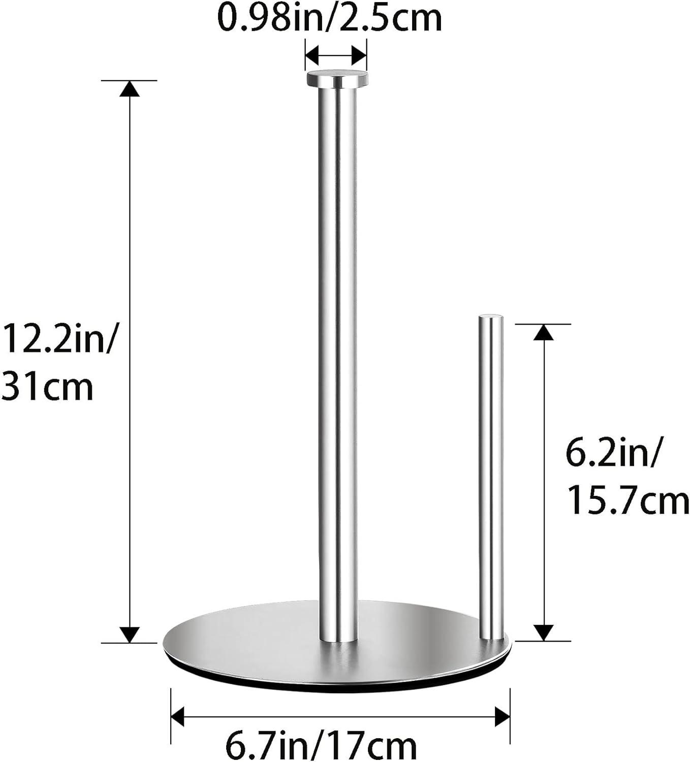 Silver Stainless Steel Free Standing Paper Towel Holder