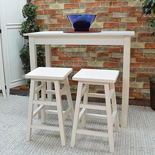 Carolina Living Keegan Pub Bar Espresso: Counter Height Dining Table for 4, Rubberwood Frame