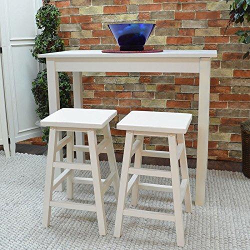 Carolina Living Keegan Pub Bar Espresso: Counter Height Dining Table for 4, Rubberwood Frame