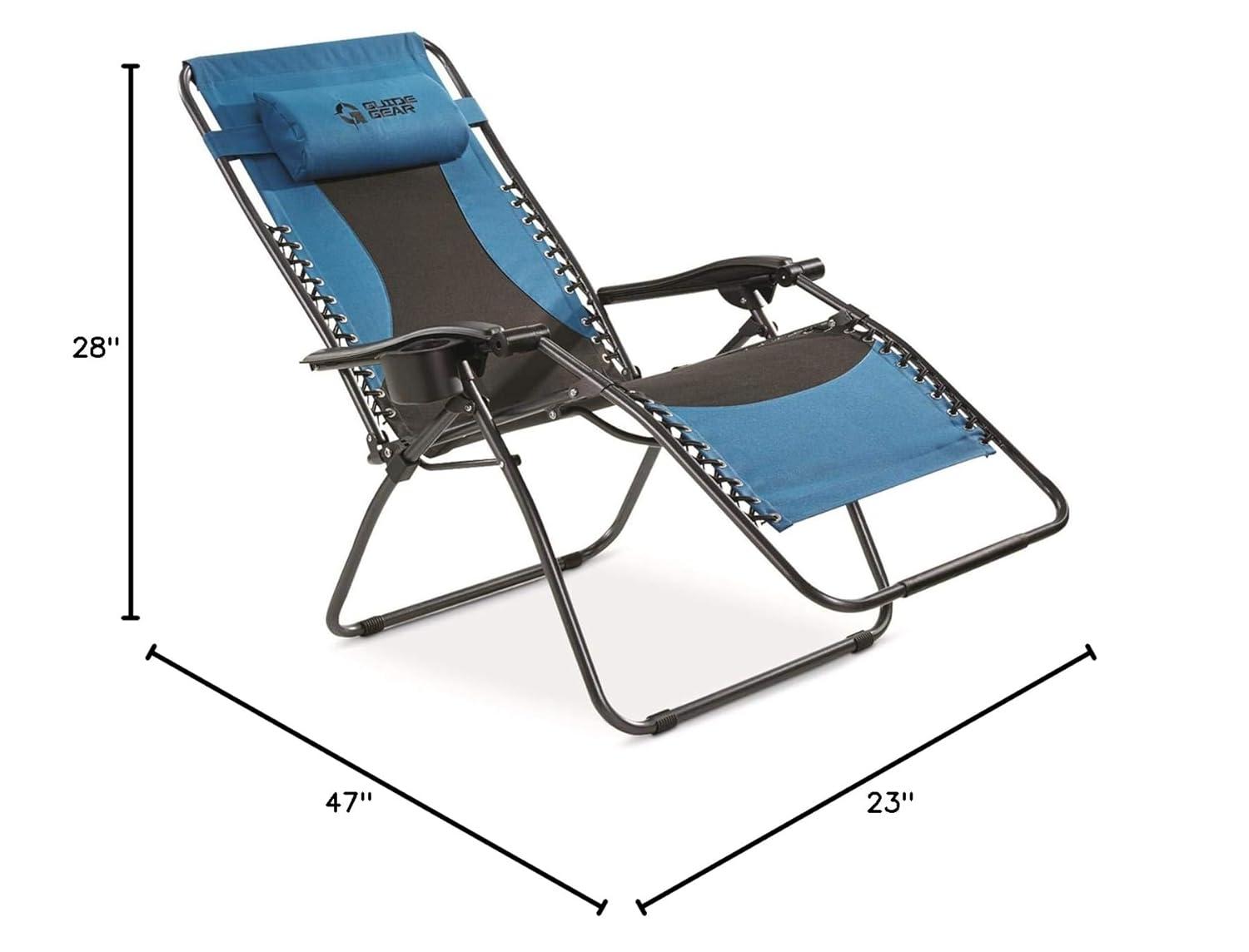 Guide Gear Oversized Zero-Gravity Chair, 500-lb. Capacity Blue/Black
