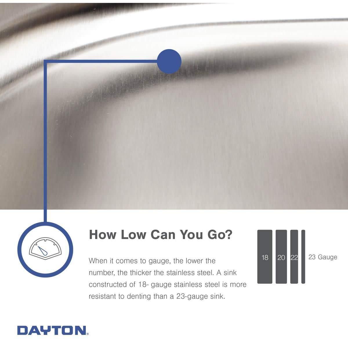 Dayton 25" L x 22" W Drop-In Kitchen Sink