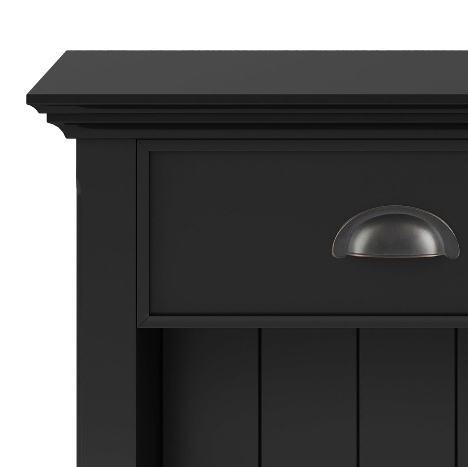Simpli Home Acadian 24"W 1-Drawer Solid Wood Nightstand with Open Bottom Storage & Reviews | Wayfair