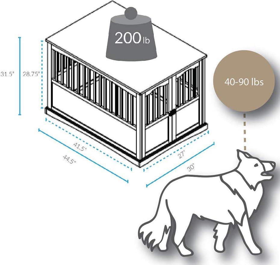 Casual Home Pet Crate End Table-Weight Supported:200lbs (Top)