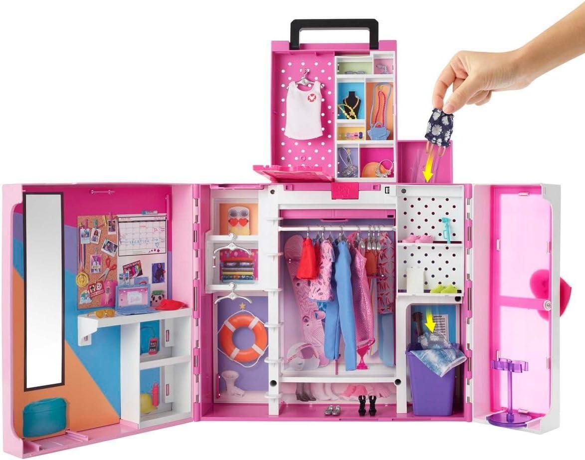 Barbie Dream Closet Playset with 35+ Clothes and Accessories, Mirror and Laundry Chute