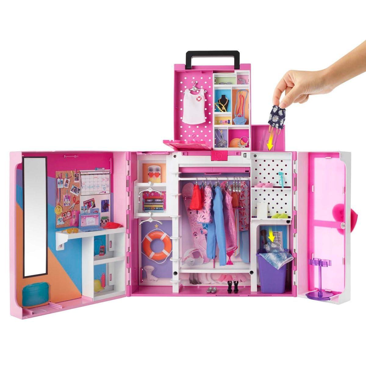 Barbie Dream Closet Playset with 35+ Clothes and Accessories, Mirror and Laundry Chute