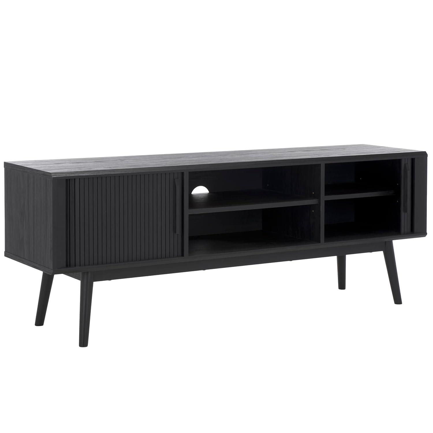 Aphra 2 Door 2 Shelf Media Stand - MED9624 - Black - Safavieh