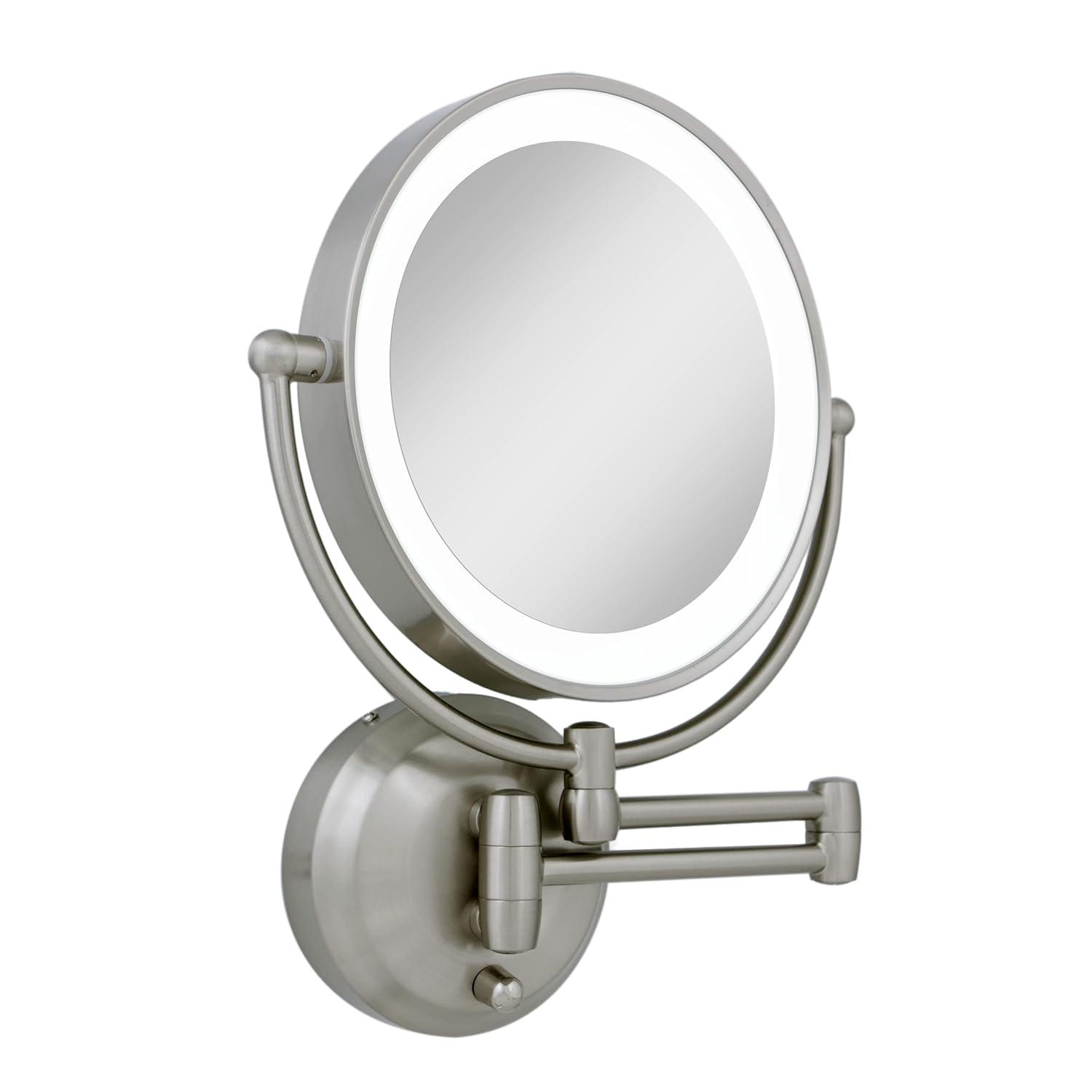 Zadro LED Wall Mounted Makeup Mirror w/ Magnification & Extendable Arm