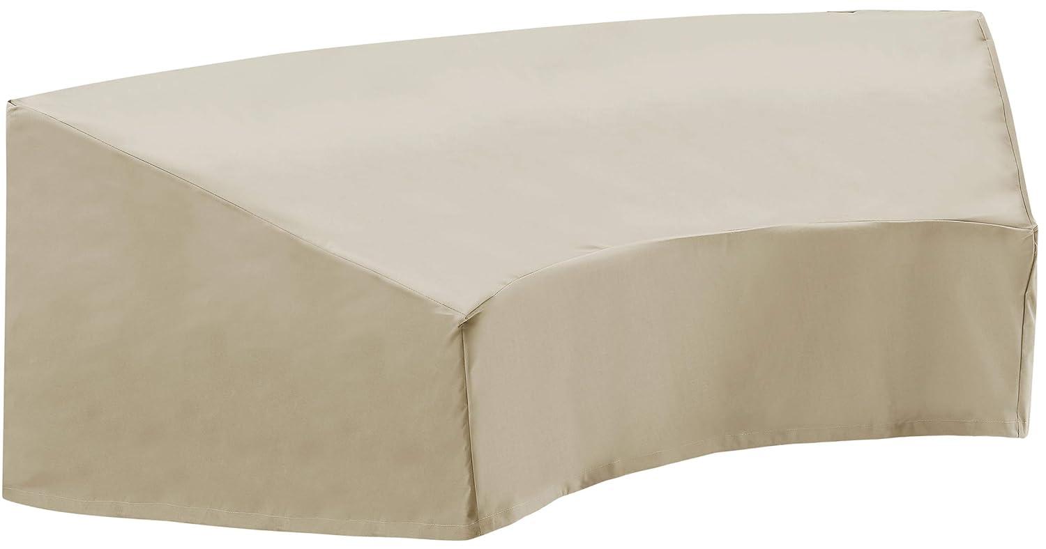 Crosley Outdoor Catalina Round Sectional Furniture Cover, Tan: Vinyl, Fits Wicker Sectional, 90 Day Warranty
