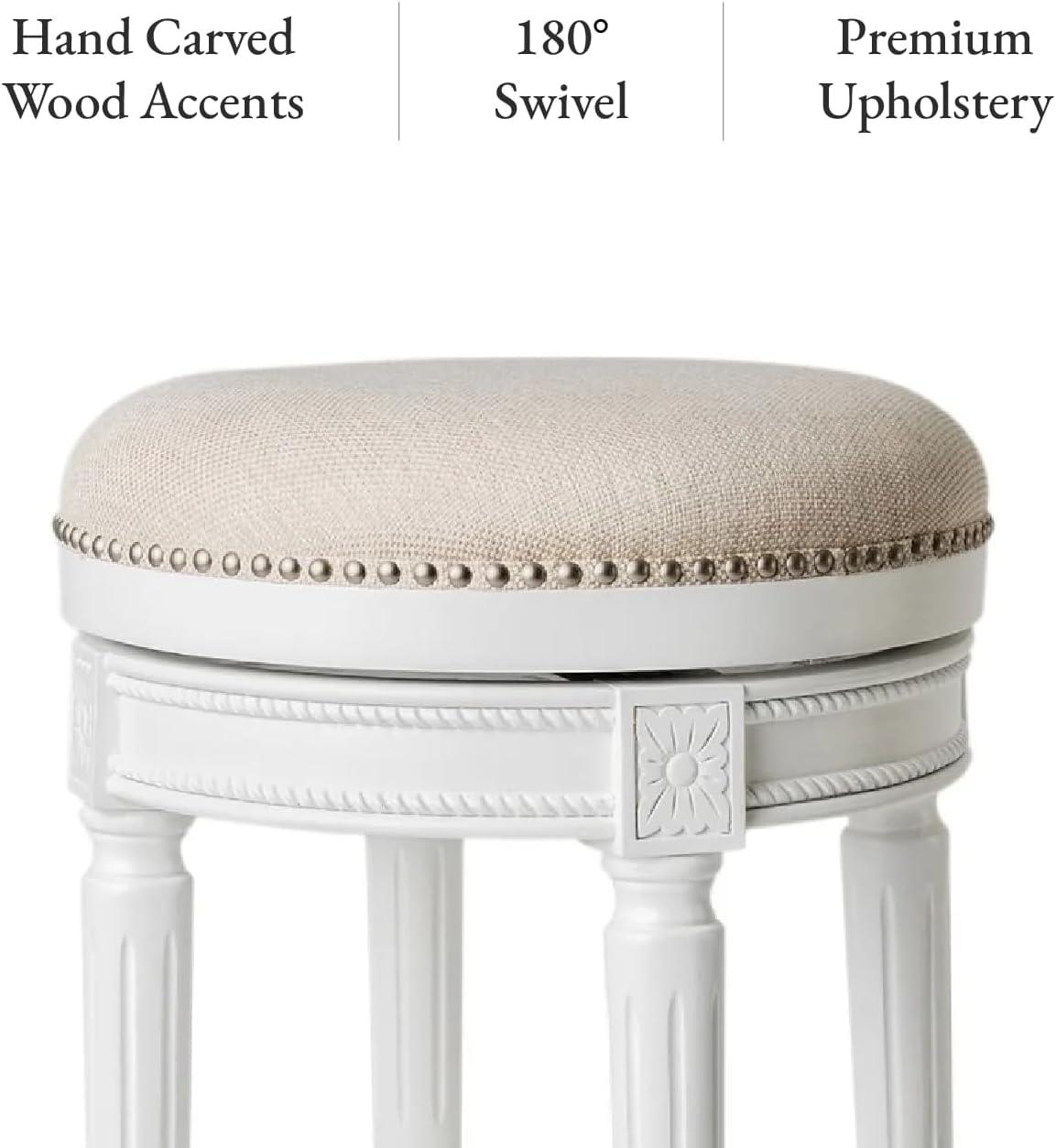 Maven Lane Maven Lane Pullman Backless Stool with Fabric Upholstery