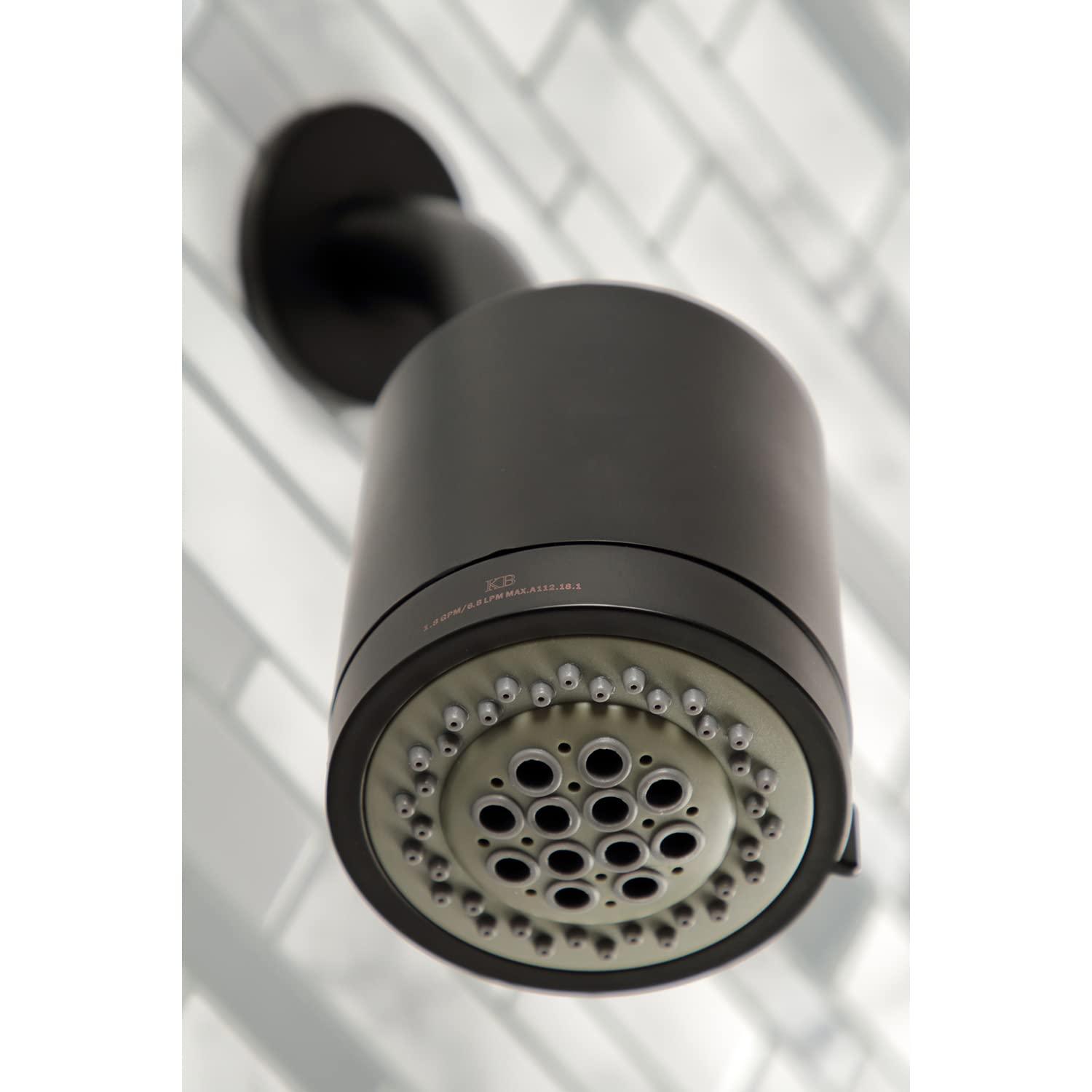 Kingston Brass NuvoFusion Triple-Handle Tub and Shower Faucet
