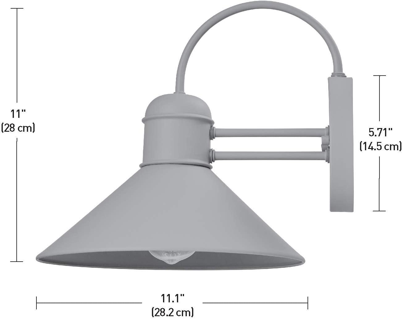 Maxwell 11" Matte Gray Modern Outdoor Wall Sconce