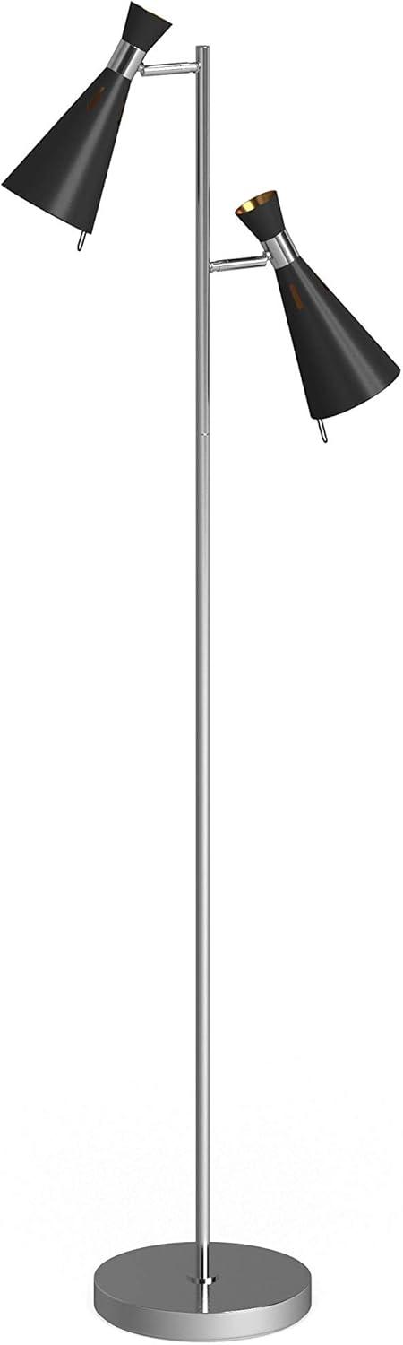 Efisio Floor Lamp - Chrome - Safavieh