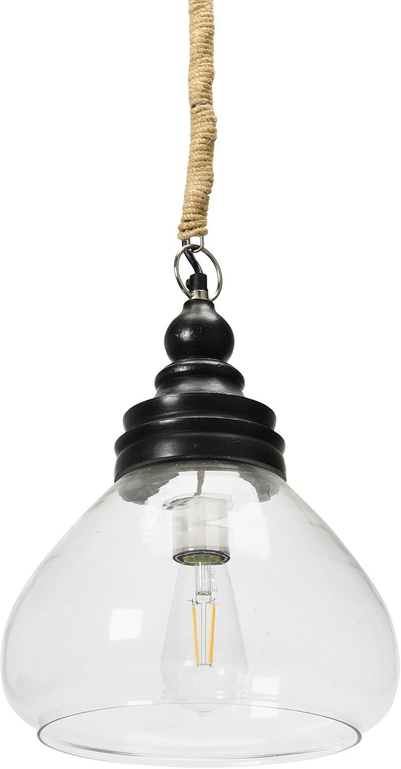 August Grove® Bellantoni Distressed Mango Wood Ceiling Light
