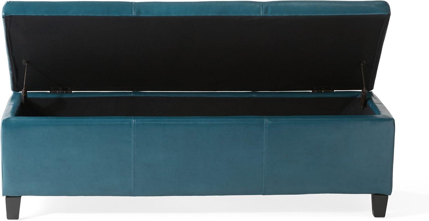 Lucinda Faux Leather Storage Ottoman Bench - Christopher Knight Home