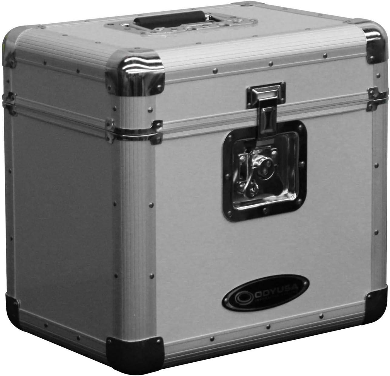 Odyssey KROM Stackable Record Case for 70 12" Vinyl Records & LPs, Black