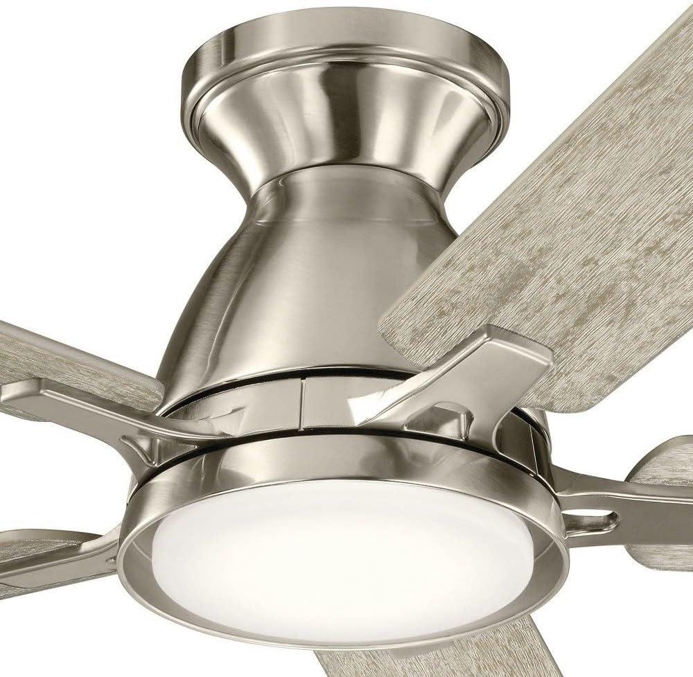 Brushed Stainless Steel 44" Ceiling Fan with LED Light and Remote