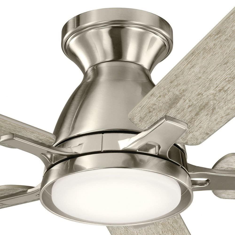 Brushed Stainless Steel 44" Ceiling Fan with LED Light and Remote