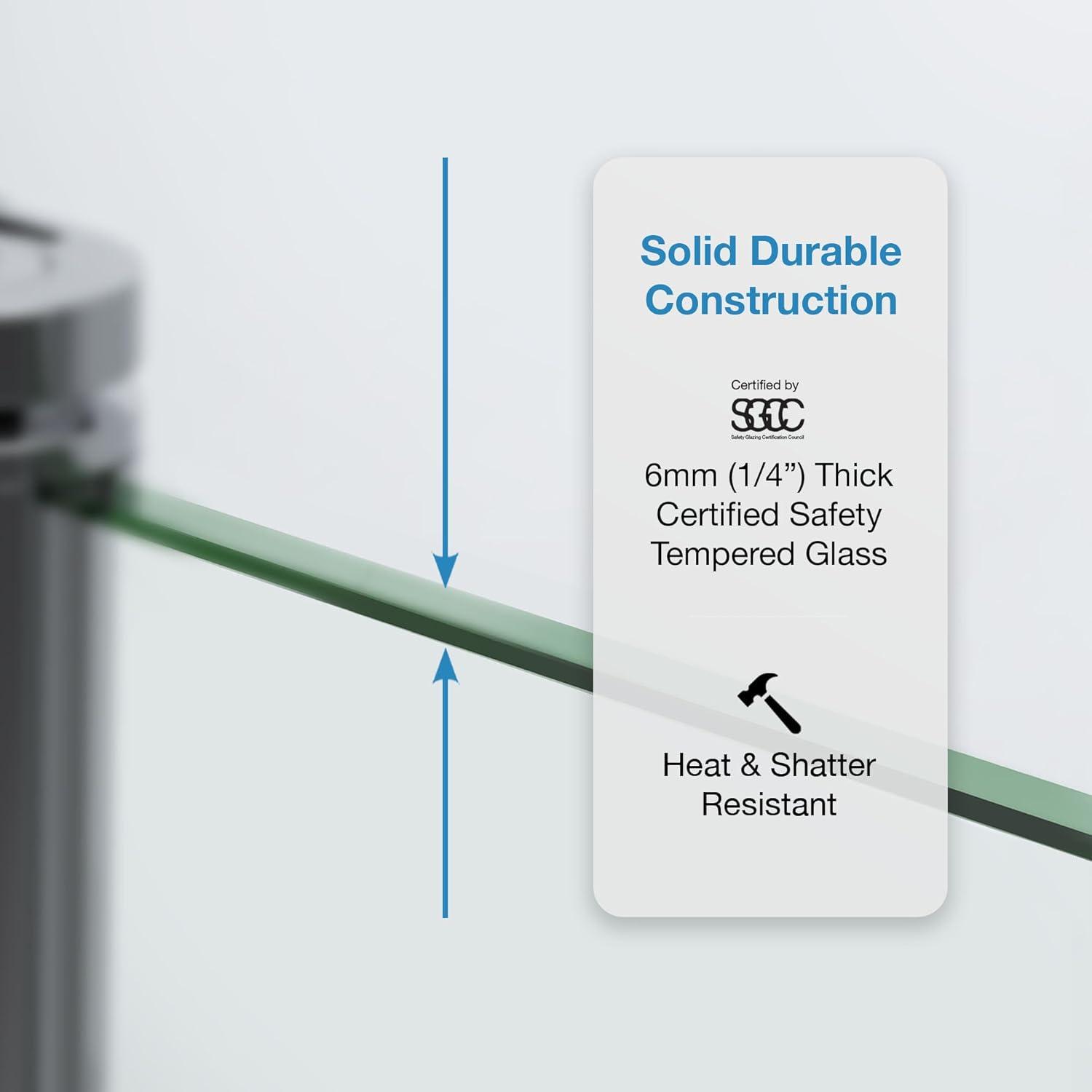 OVE Decors Breeze 35 in. Round Shower Kit w/ Clear, Base