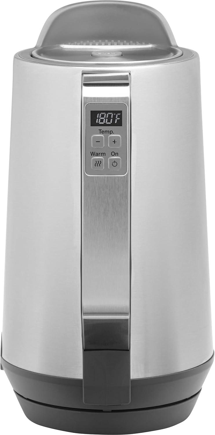 GE - Electric Kettle with Digital Control - Brushed Stainless Steel