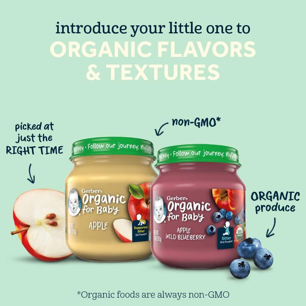 Organic Carrot Puree Baby Food 4 oz Jars Pack